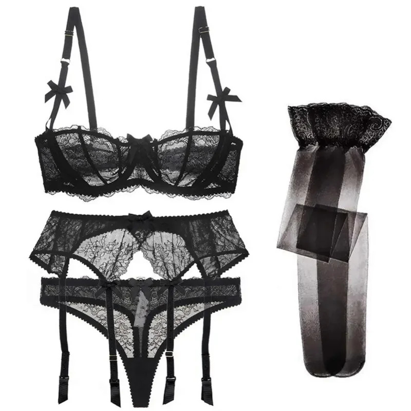 Nieuwe 2025 Luxe Half Cup Kant - Lace Bralette Set recensie en prijs